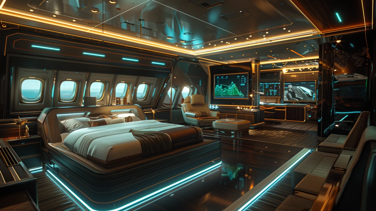 VIP aircraft cabin engineering final output visual