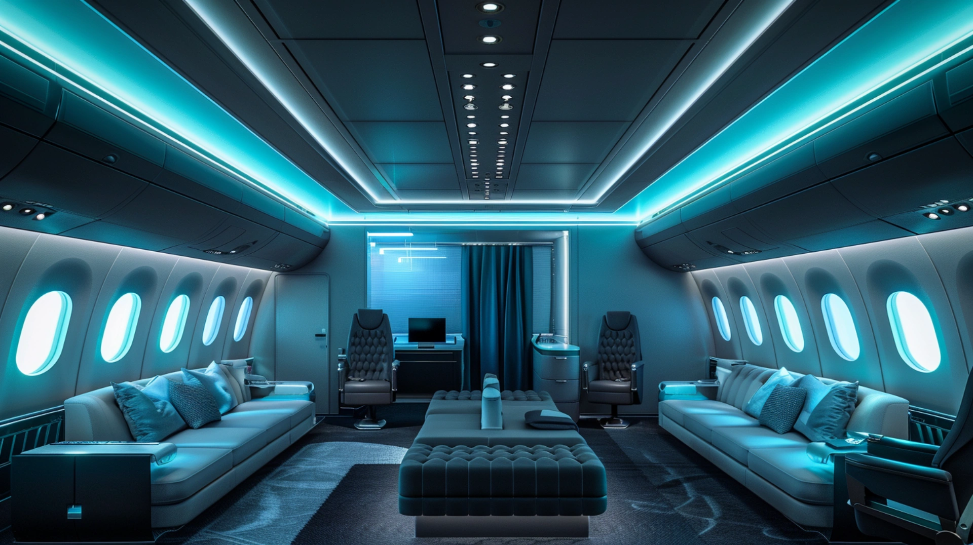 VIP and Head-of-State aircraft cabin interior representing fixed-price engineering work-packages