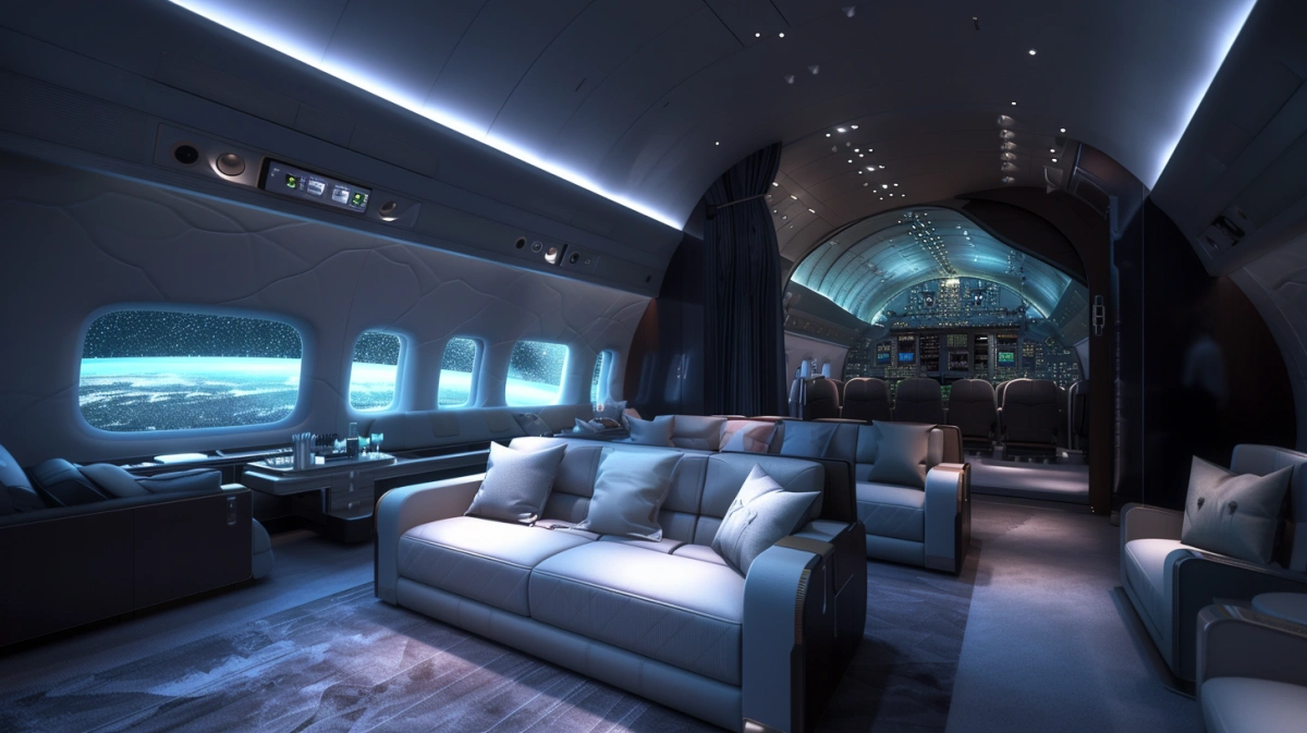 VIP aircraft cabin engineering workspace representing defined scope and certifiable engineering output